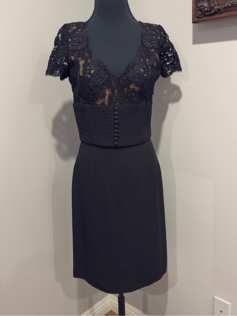 Oscar de la Renta Black Label Lace Cocktail Dress | Size 8